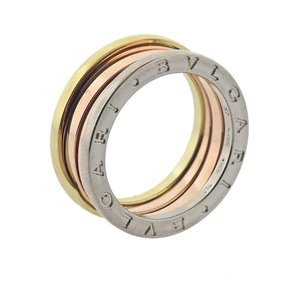 Bulgari B.Zero1 Tri Color Gold Band Ring