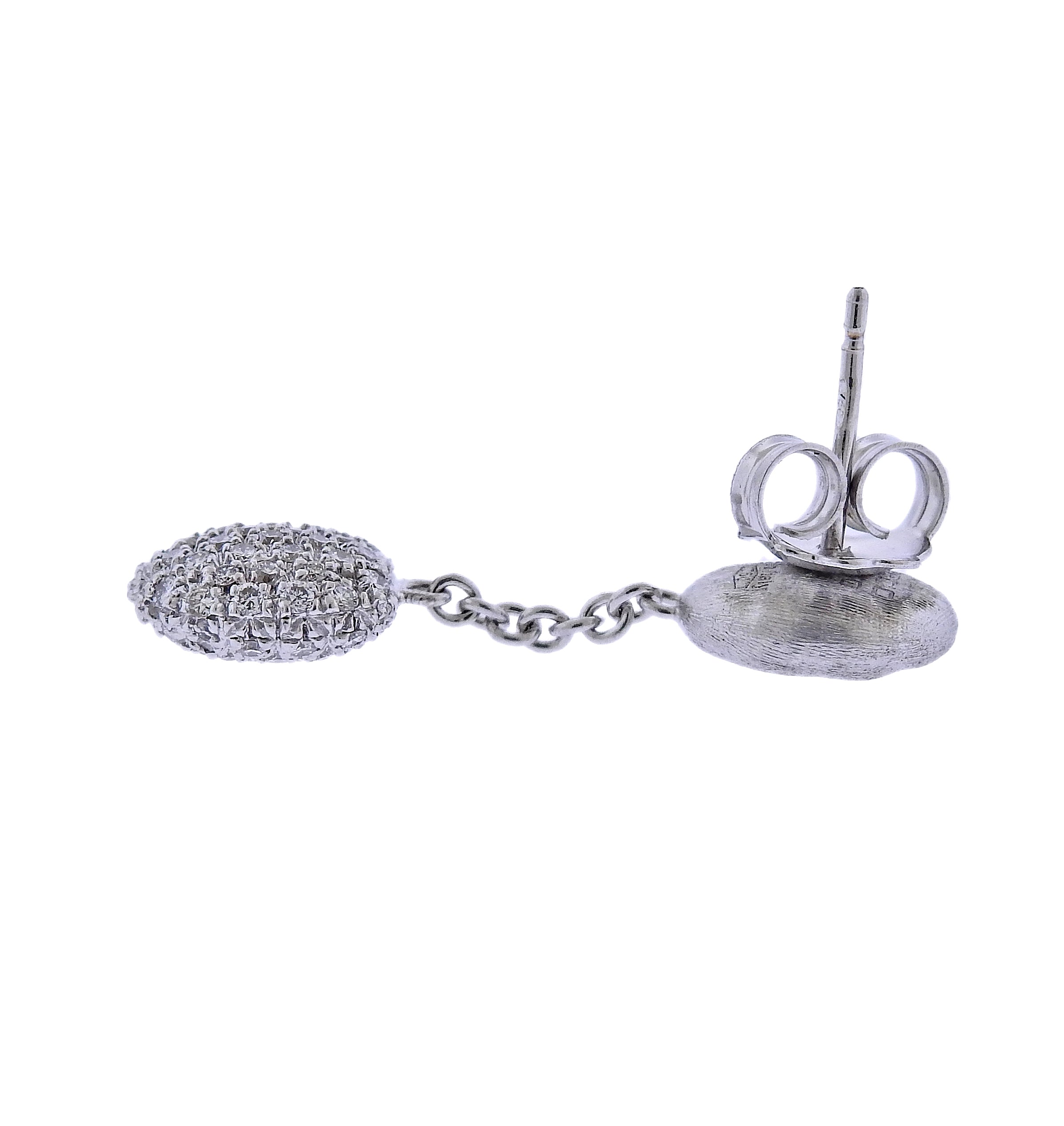 Marco Bicego Siviglia Gold Diamond Drop Earrings