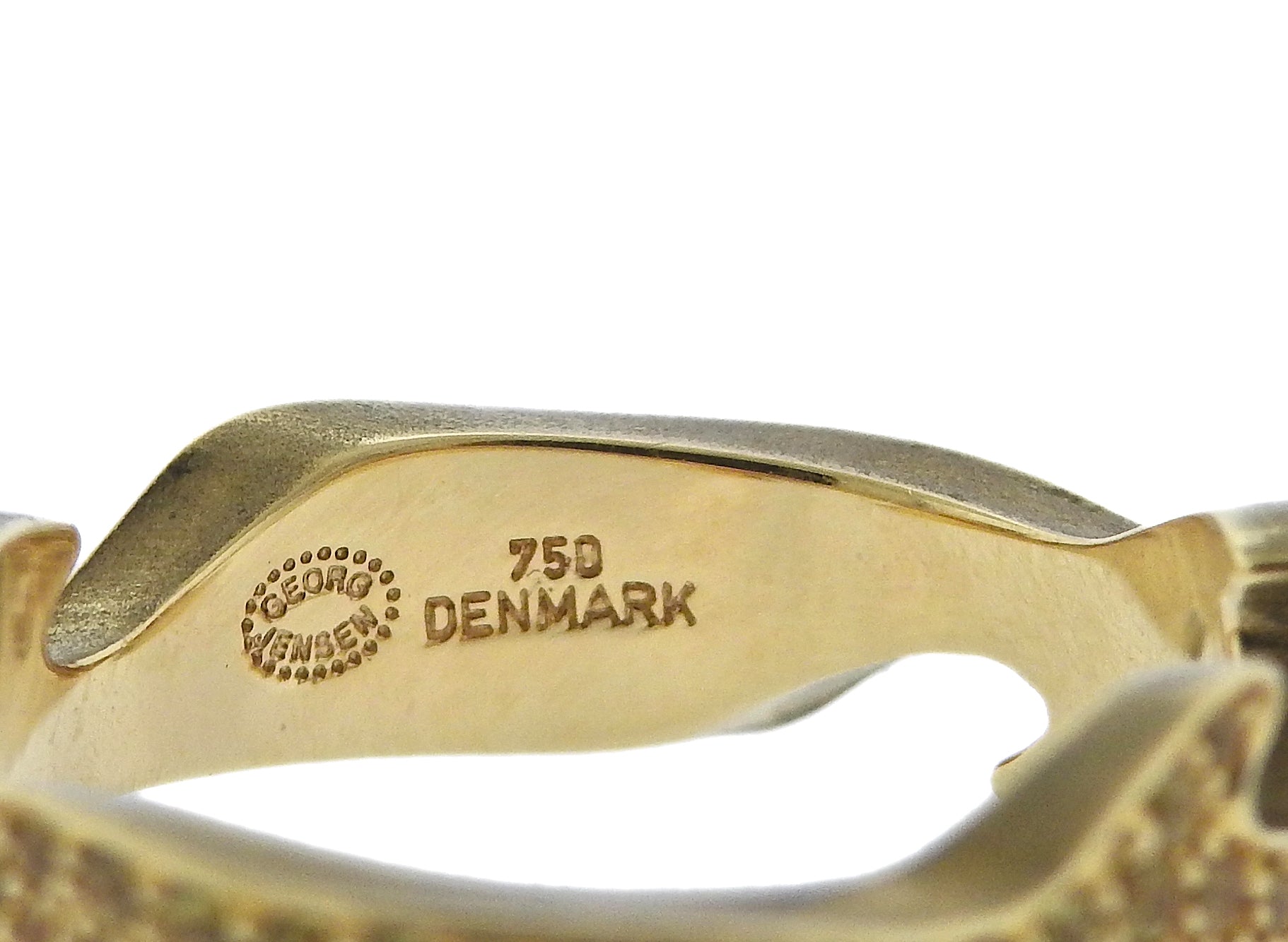 Georg Jensen Fusion Gold Yellow Sapphire Centre Ring #1370