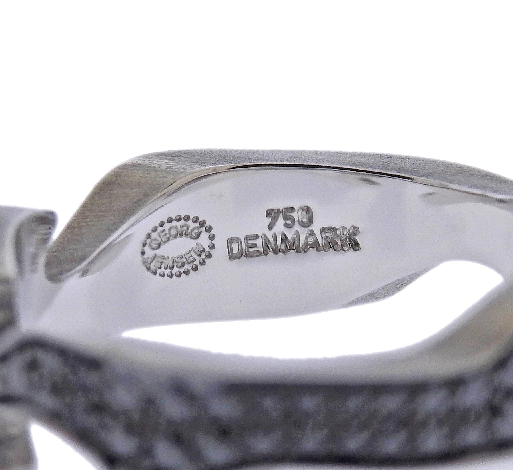 Georg Jensen Fusion Black Diamond Gold Centre Ring #1370 A