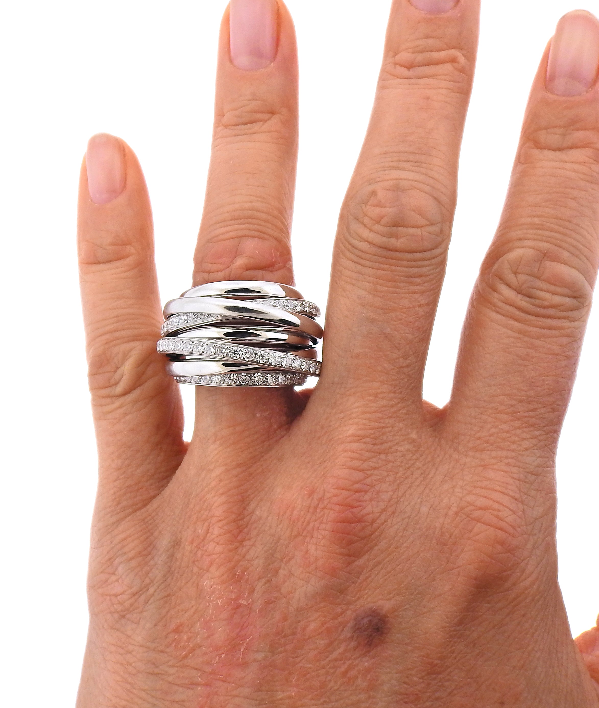 De Grisogono Allegra White Gold Diamond Ring - Oak Gem