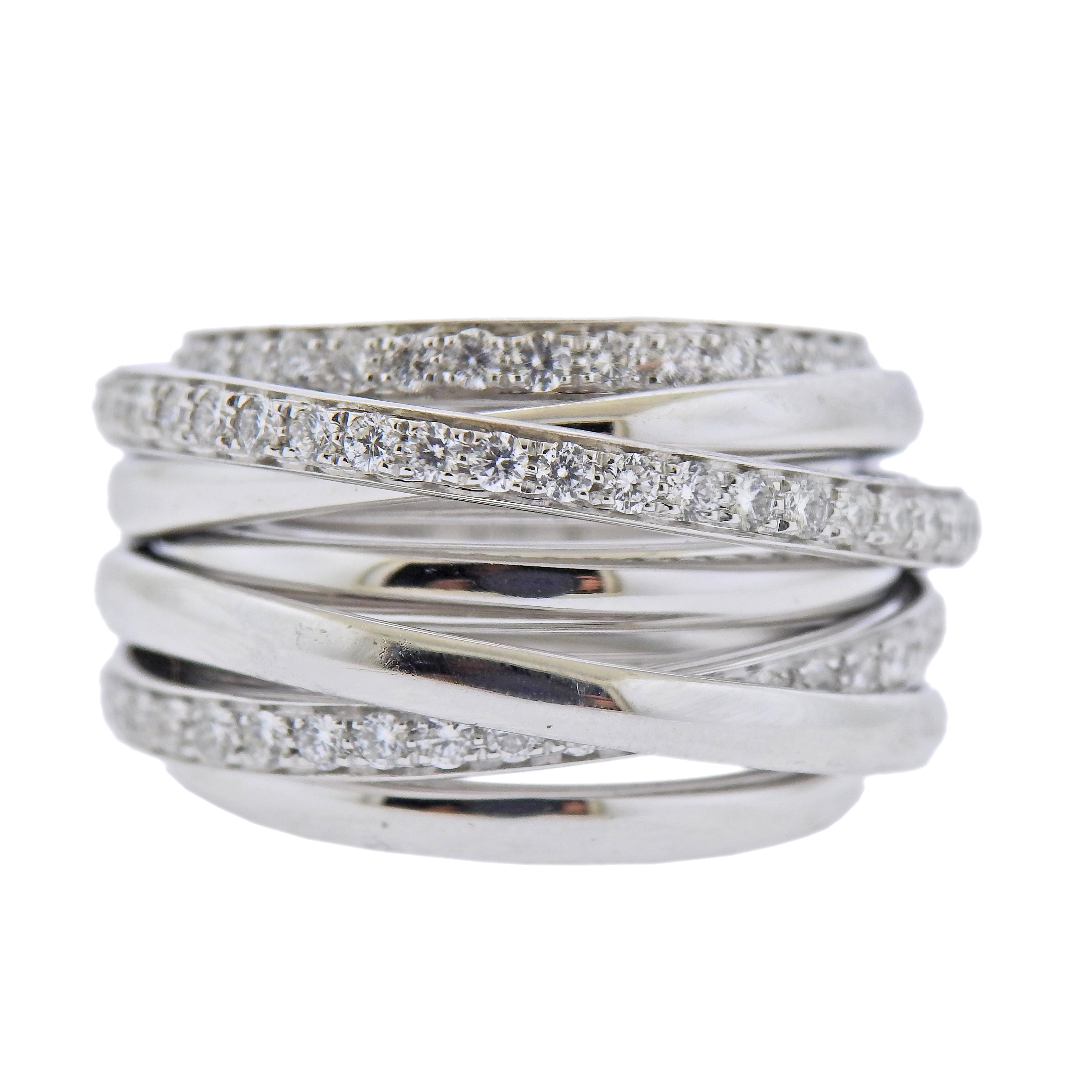 De Grisogono Allegra White Gold Diamond Ring - Oak Gem
