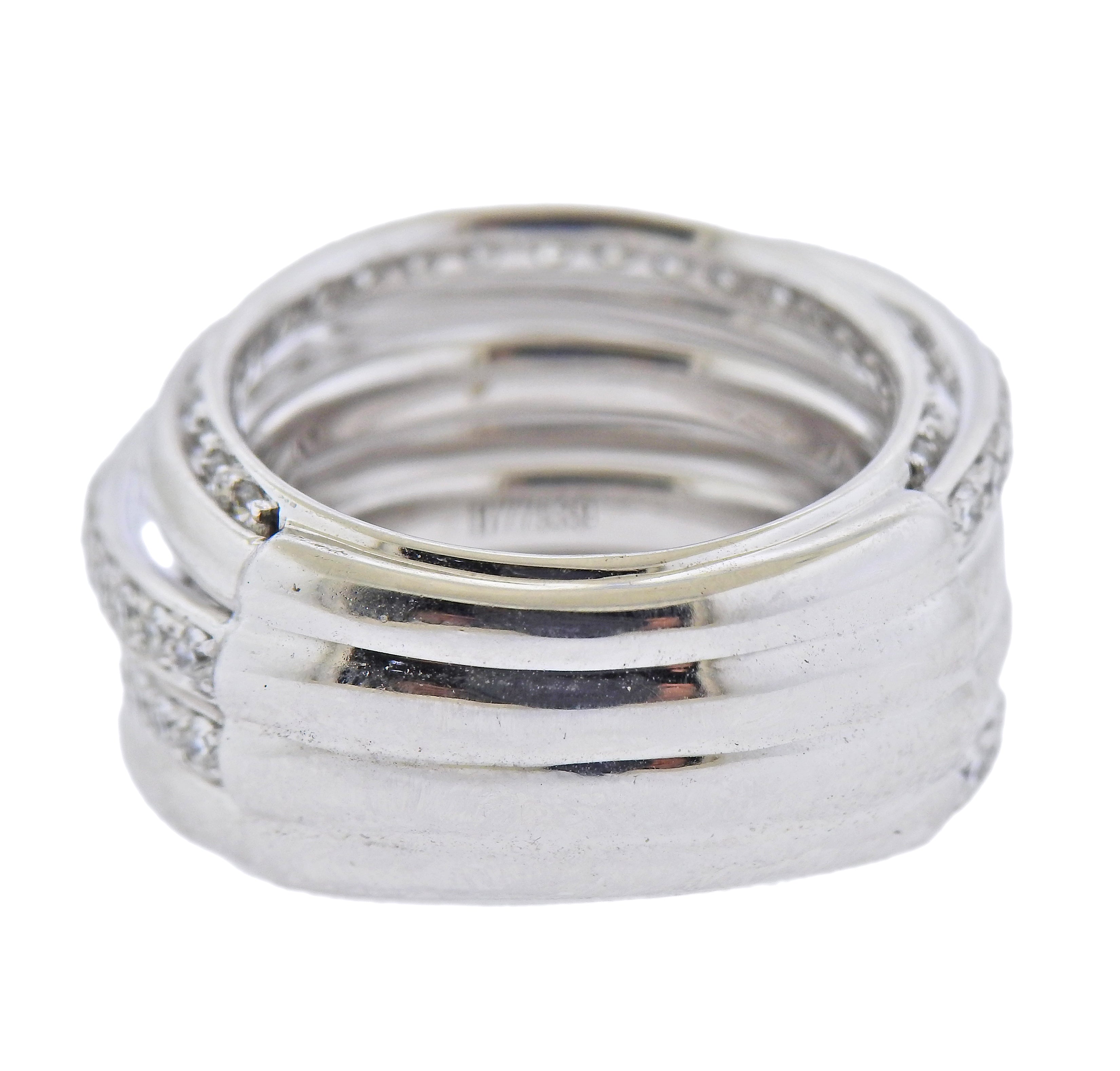 De Grisogono Allegra White Gold Diamond Ring - Oak Gem