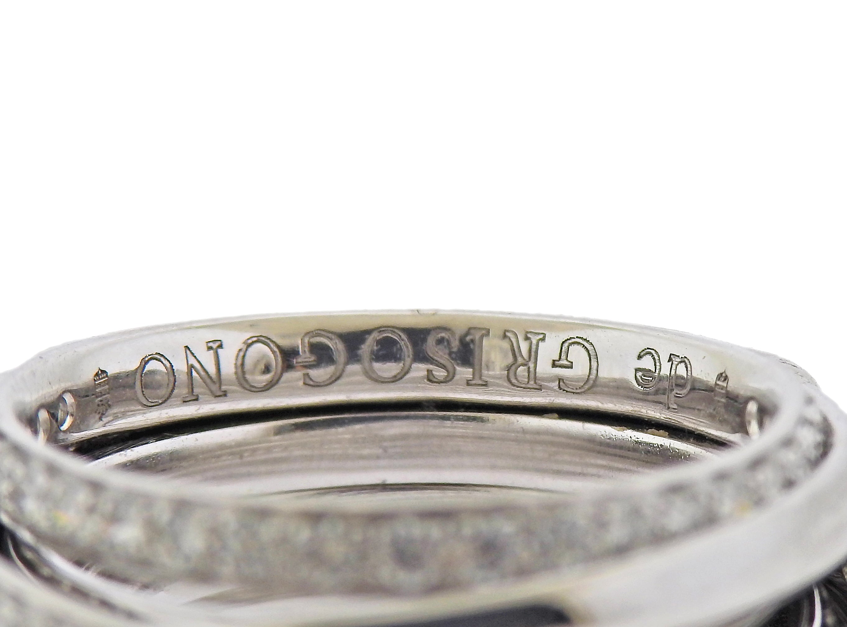 De Grisogono Allegra White Gold Diamond Ring - Oak Gem