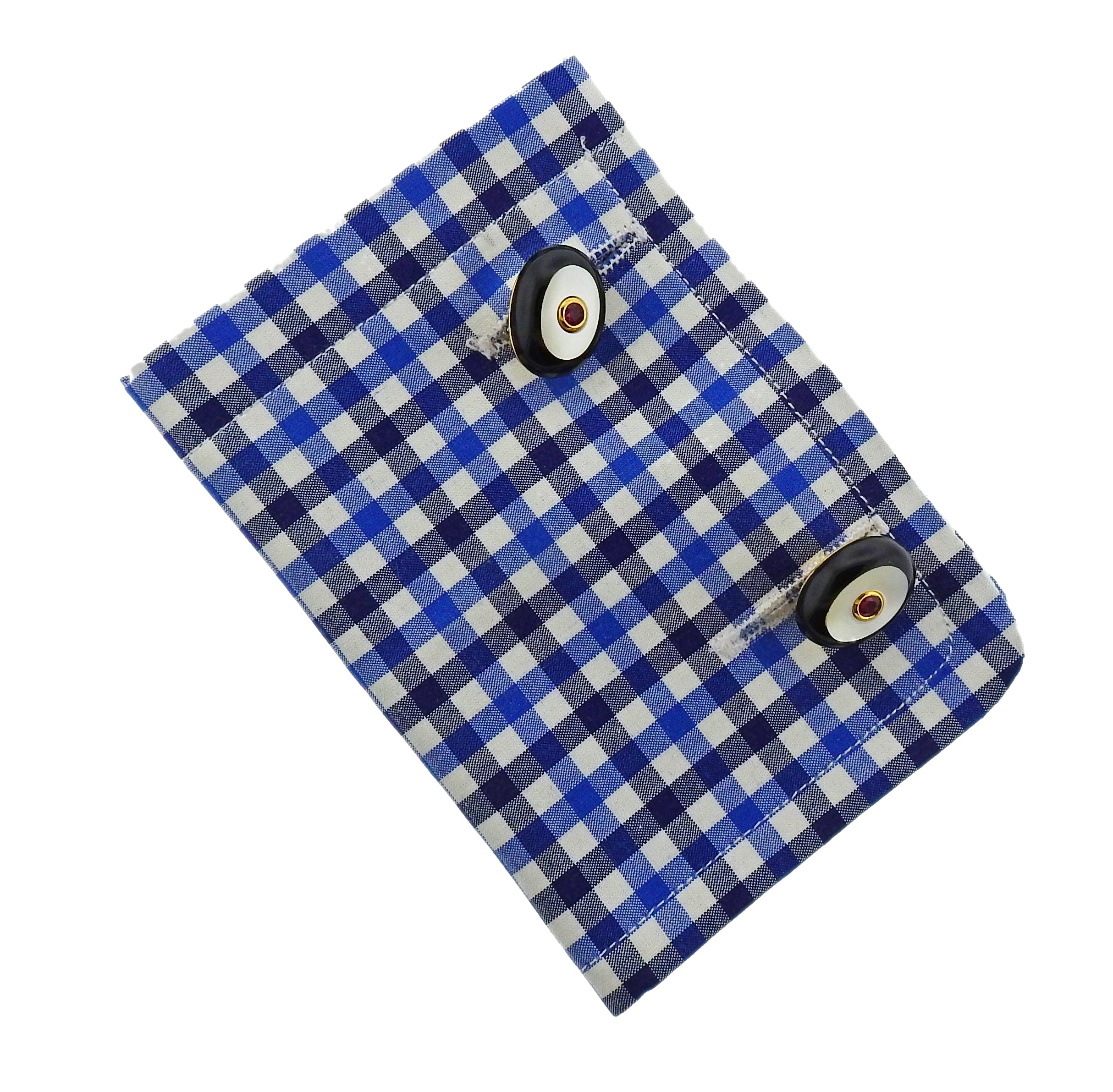Piaget Ruby Mother of Pearl Onyx Gold Cufflinks - Oak Gem