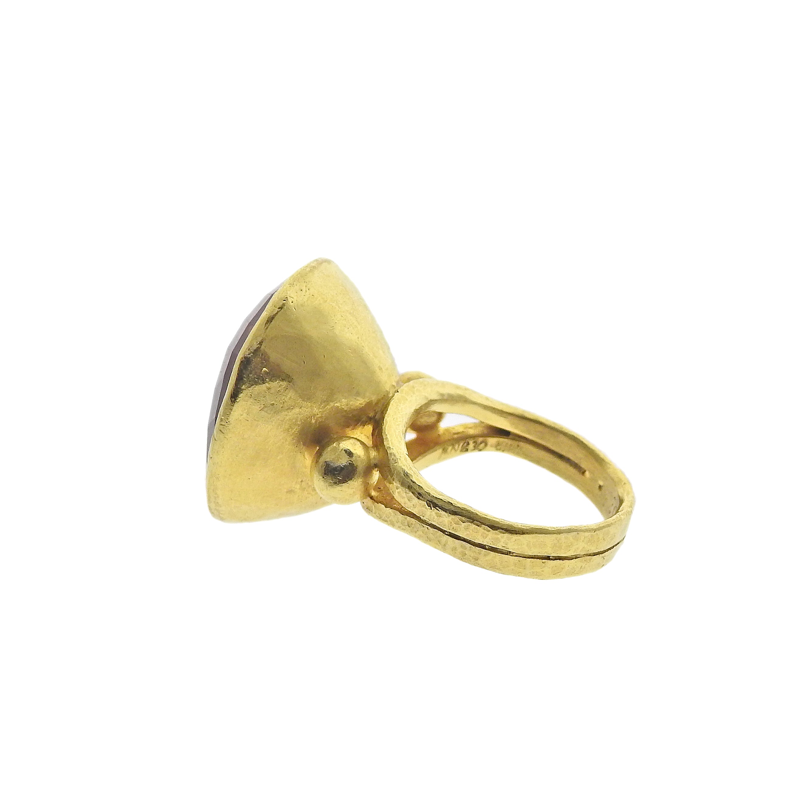 Gurhan 24k Gold Madeira Citrine Large Ring