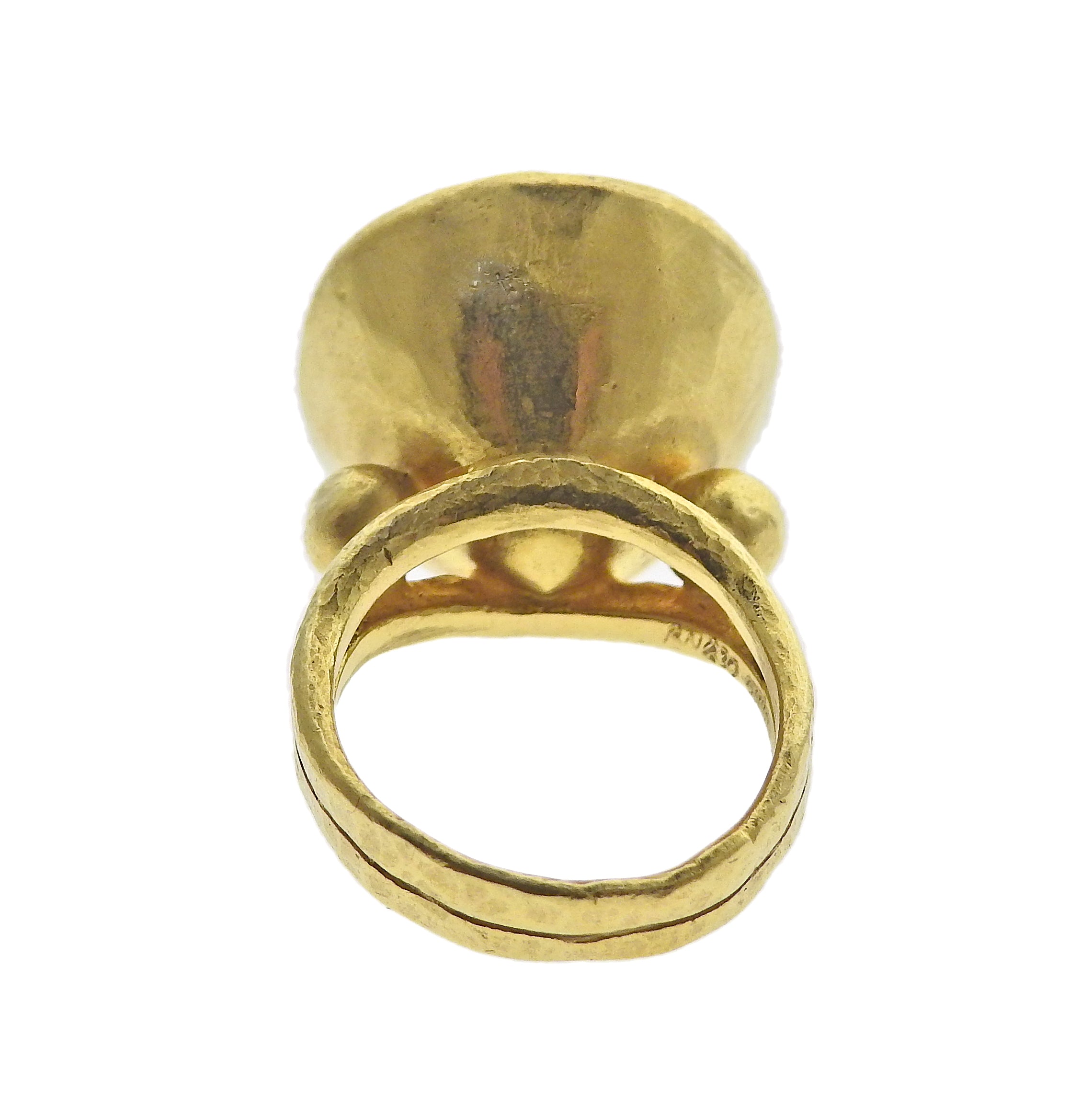 Gurhan 24k Gold Madeira Citrine Large Ring