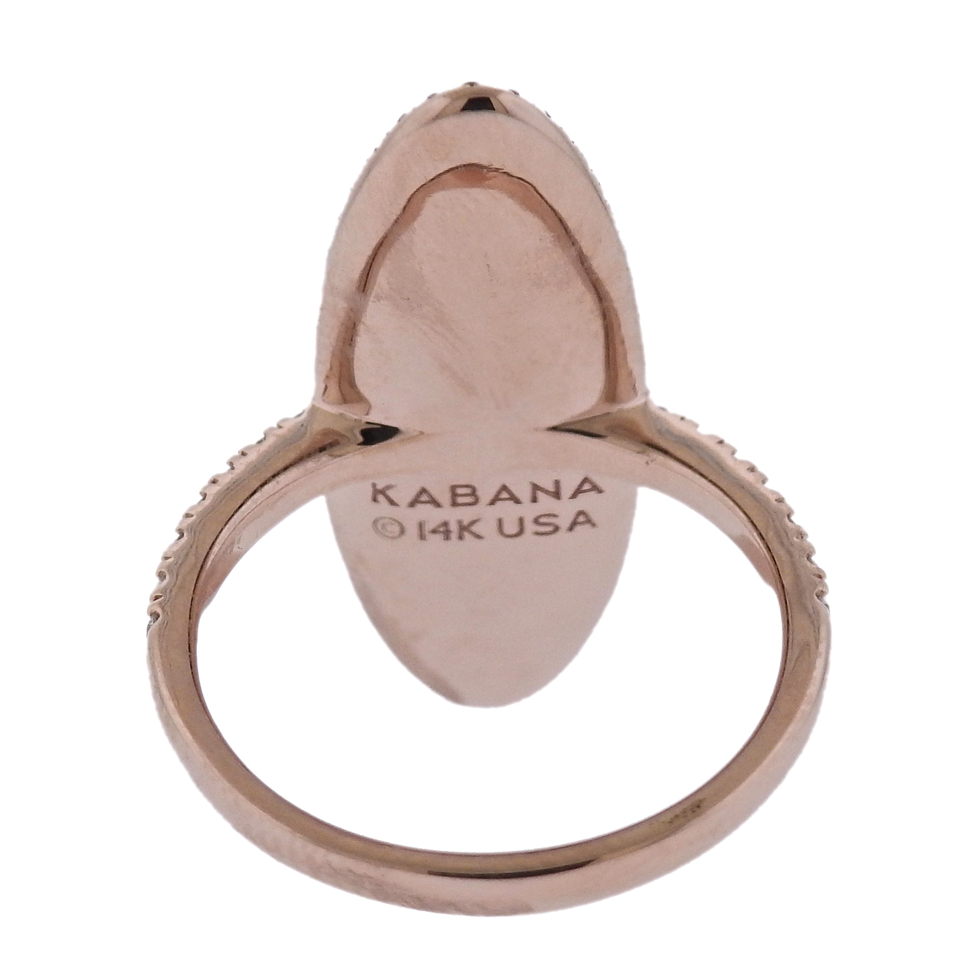 Kabana Rose Gold Coral Diamond Ring