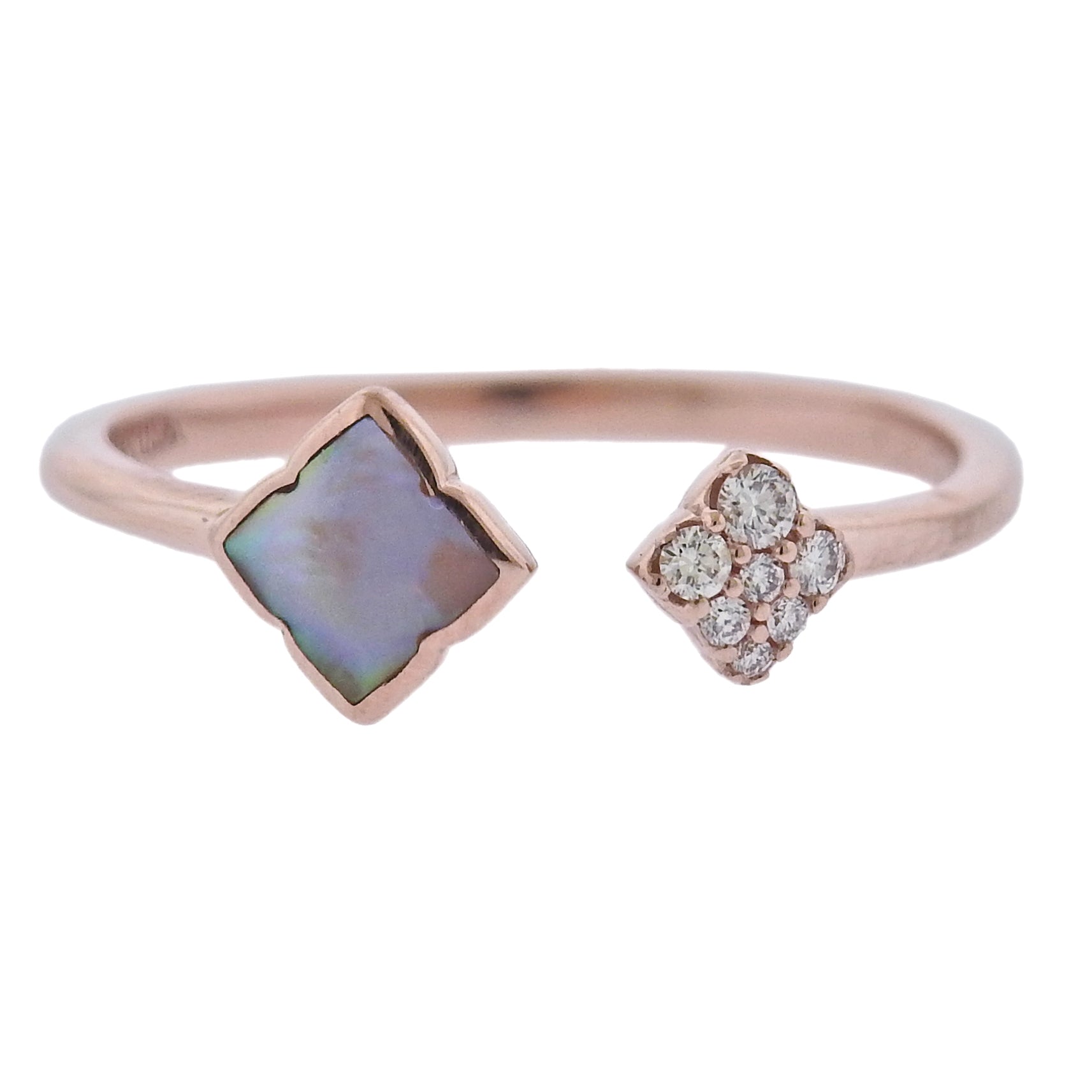 Kabana Rose Gold Mother of Pearl Diamond Ring