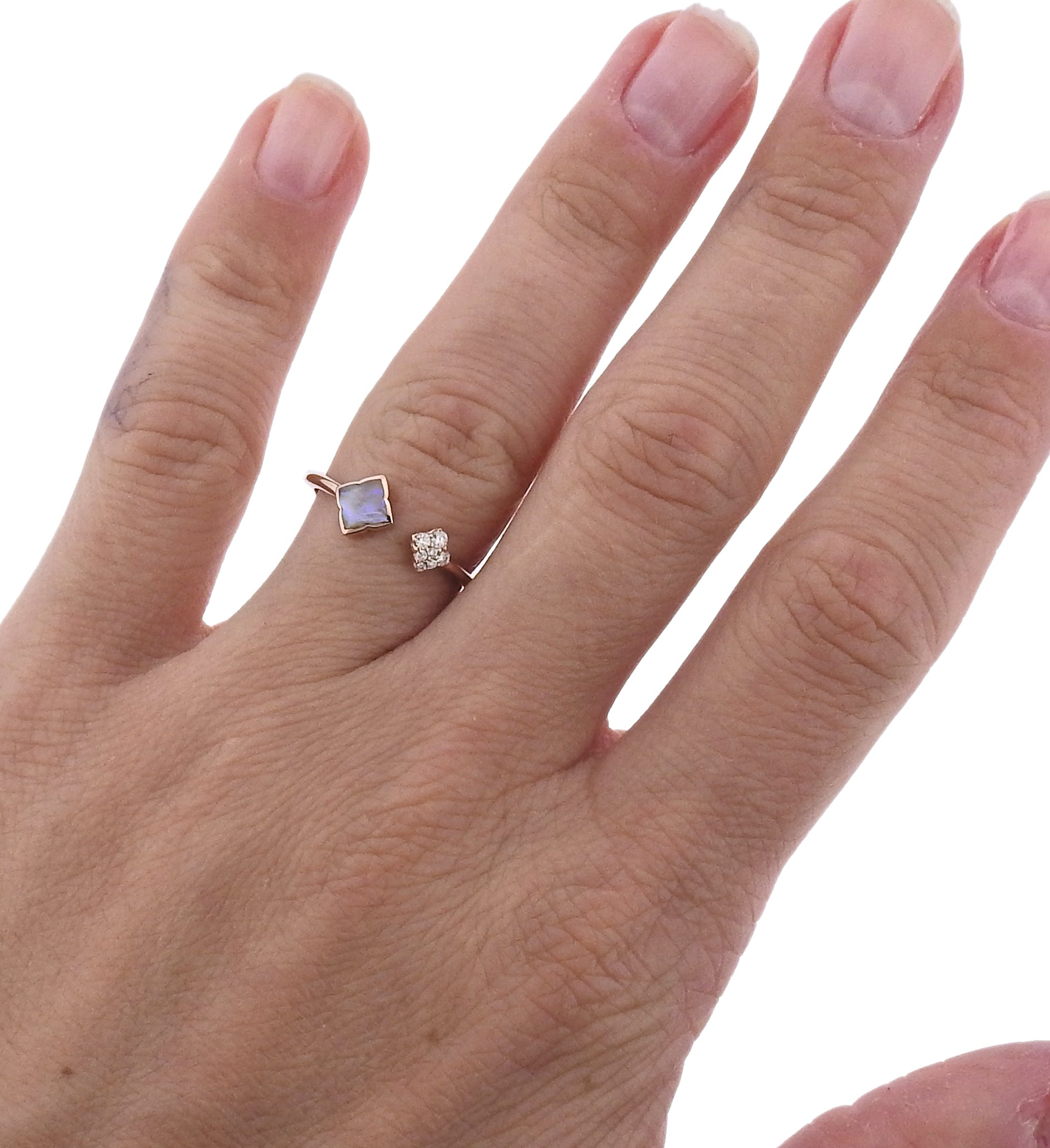 Kabana Rose Gold Mother of Pearl Diamond Ring