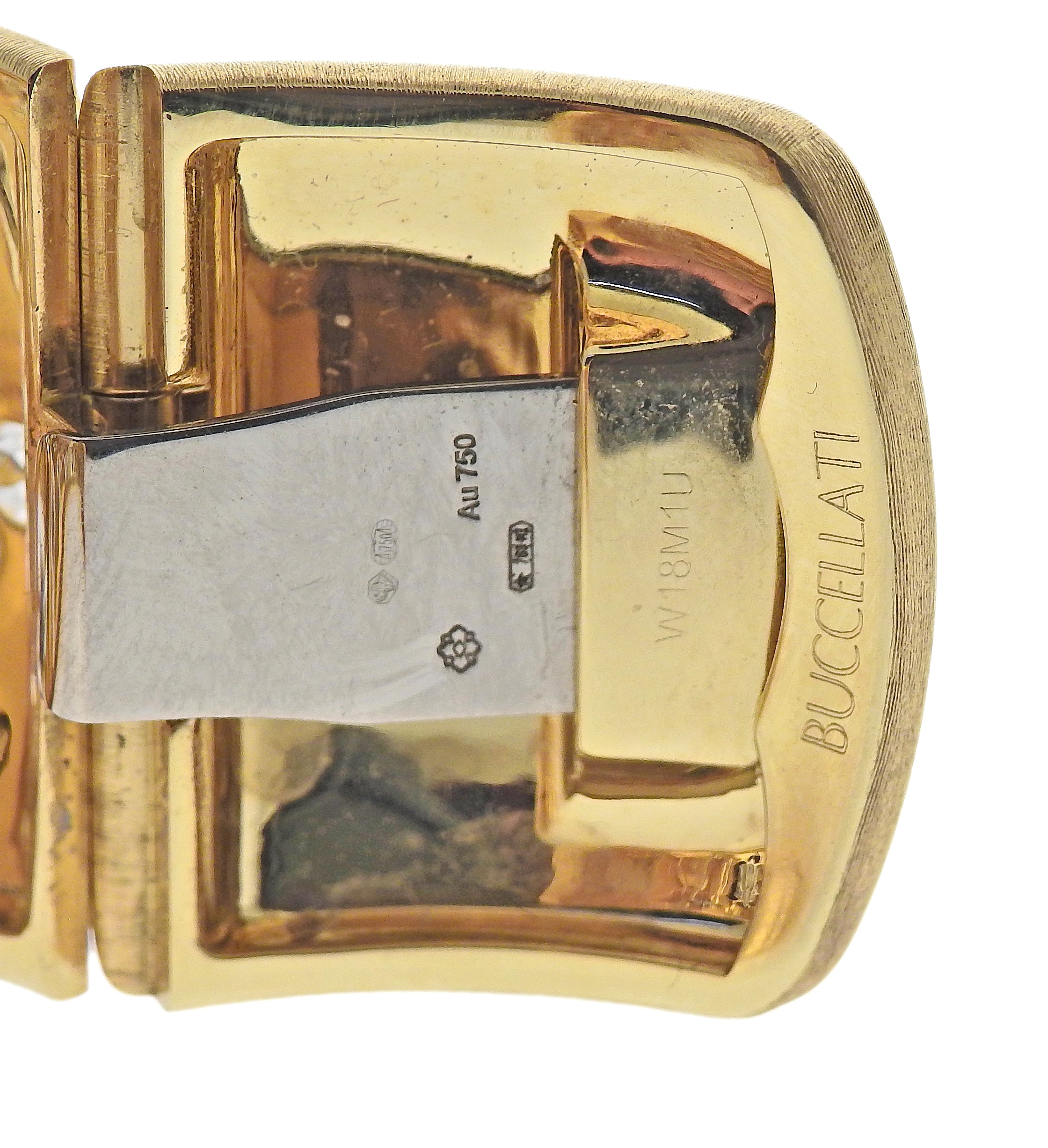 Buccellati Gold Macri Giglio Diamond Cuff Bracelet