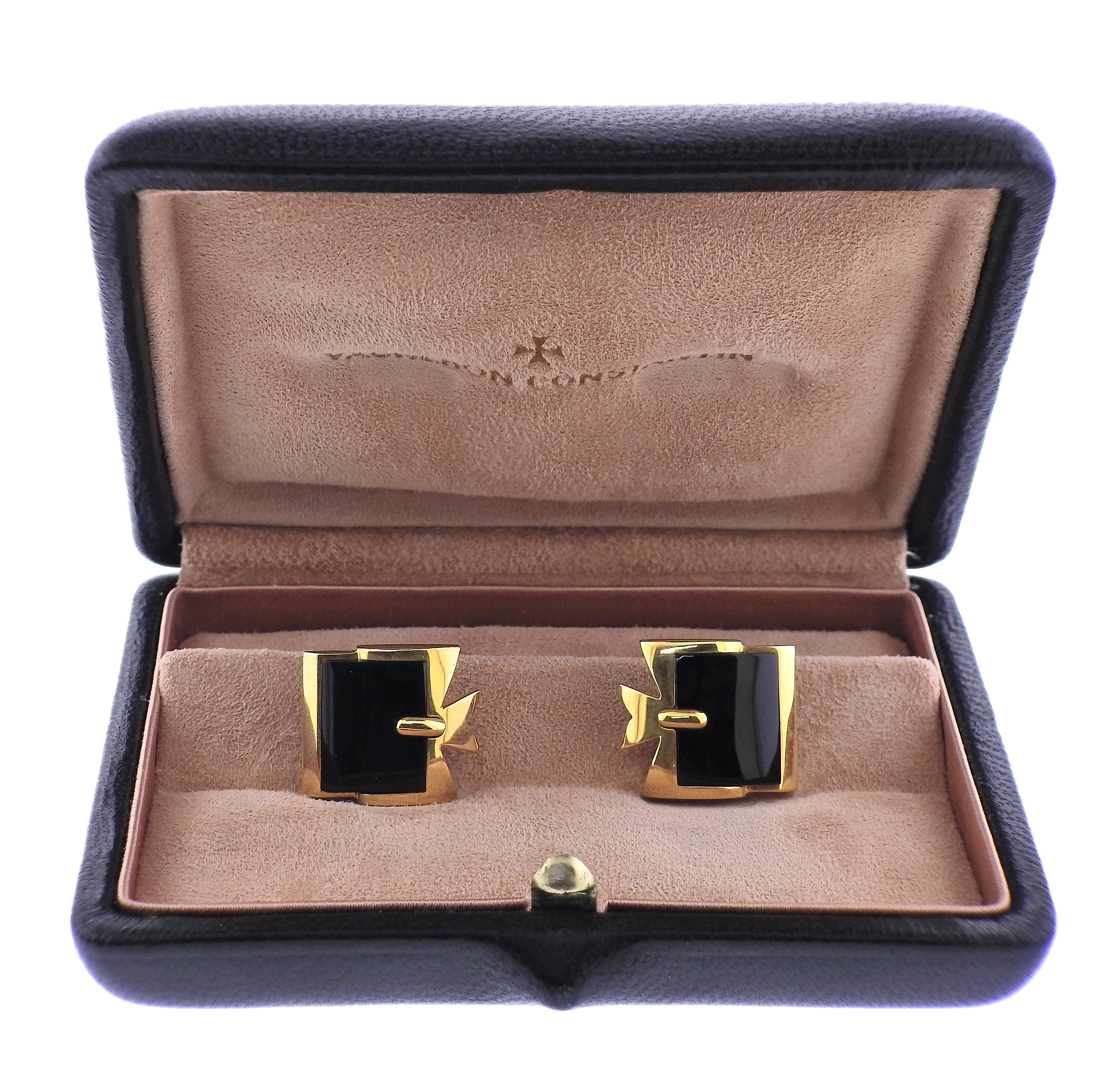 Vacheron Constantin Onyx Gold Buckle Cufflinks