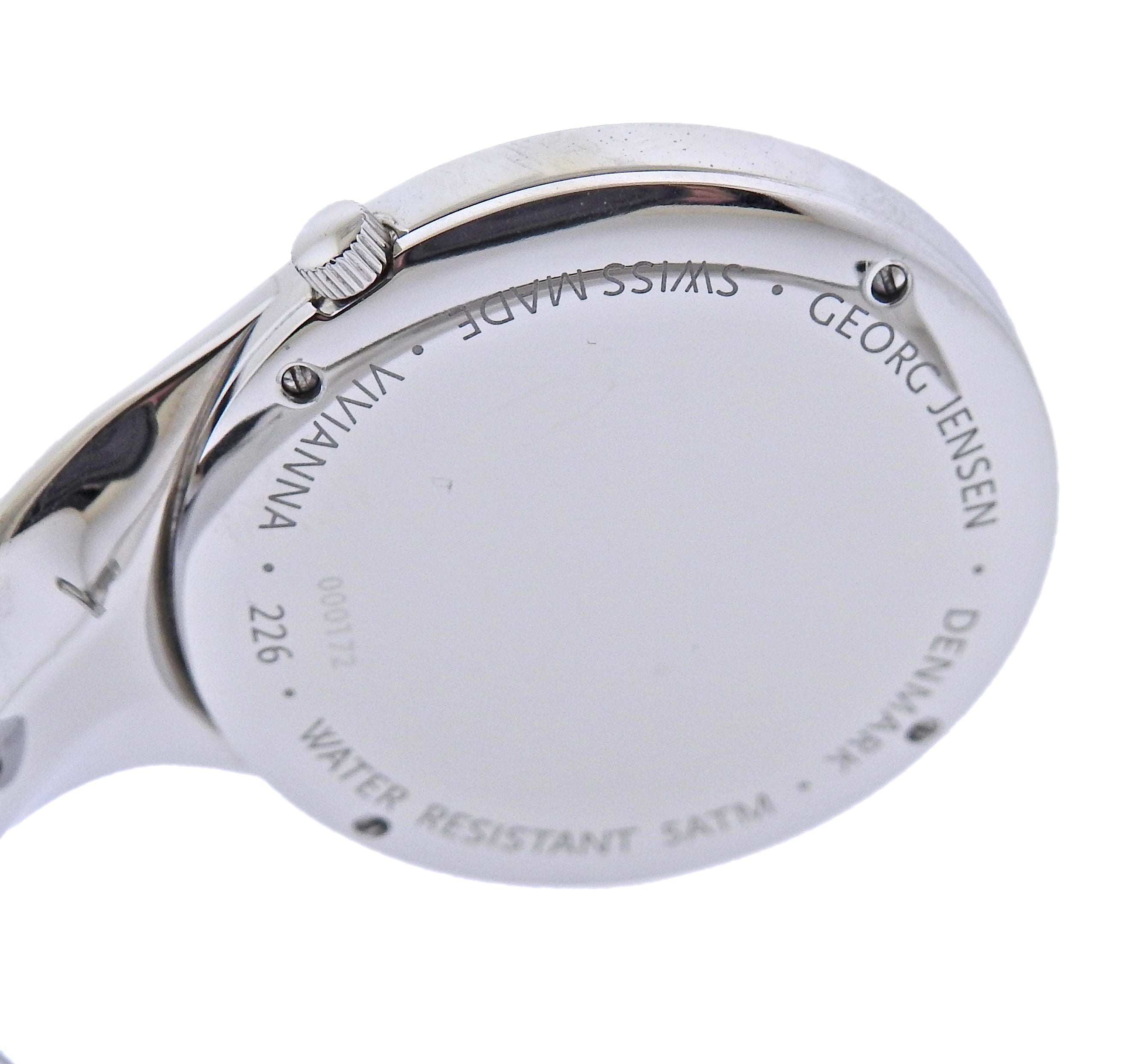 Georg Jensen Vivianna Diamond Dial 34mm Quartz Ladies Watch 35756