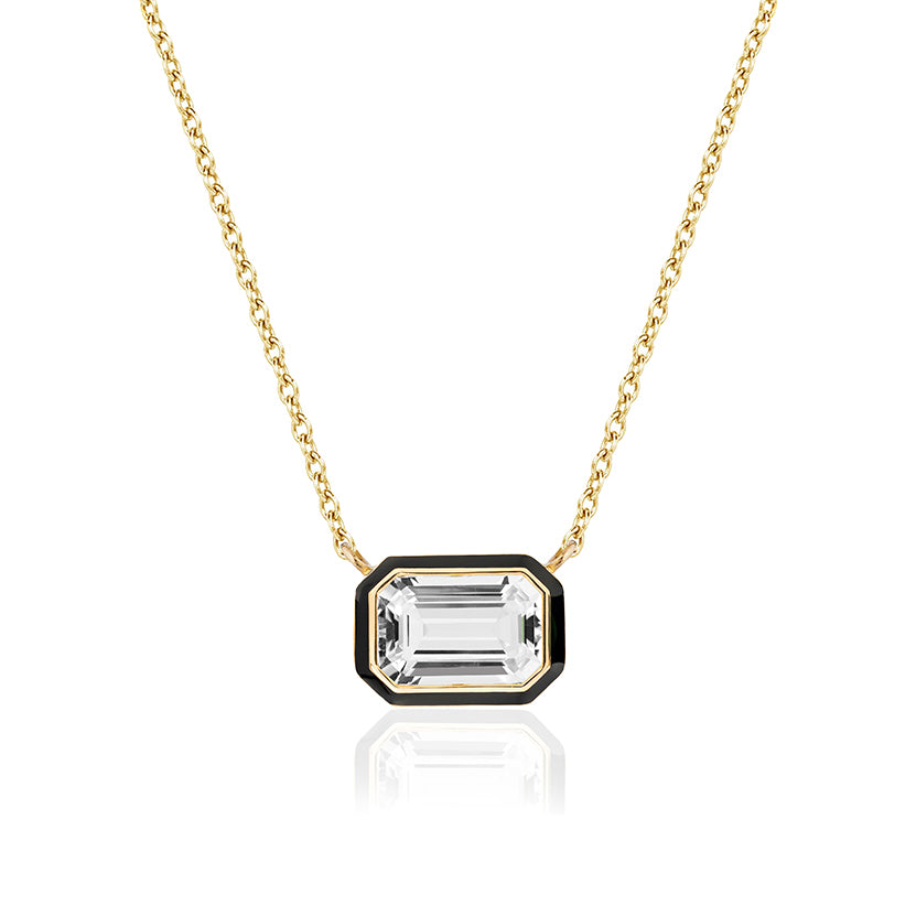 Goshwara Queen Rock Crystal Enamel Necklace