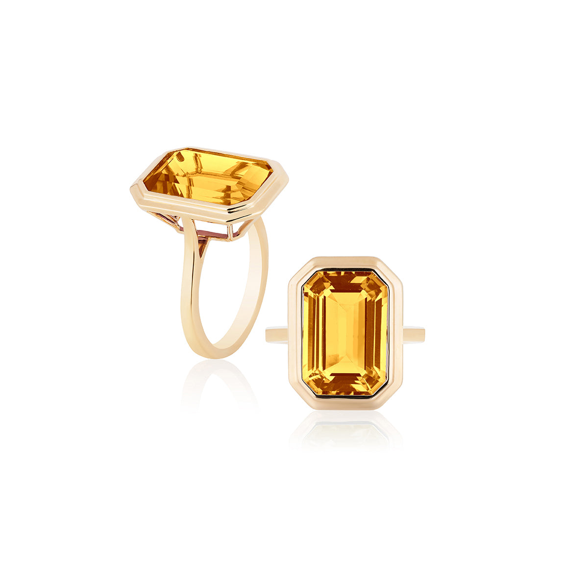 Goshwara Manhattan Citrine Cocktail Ring