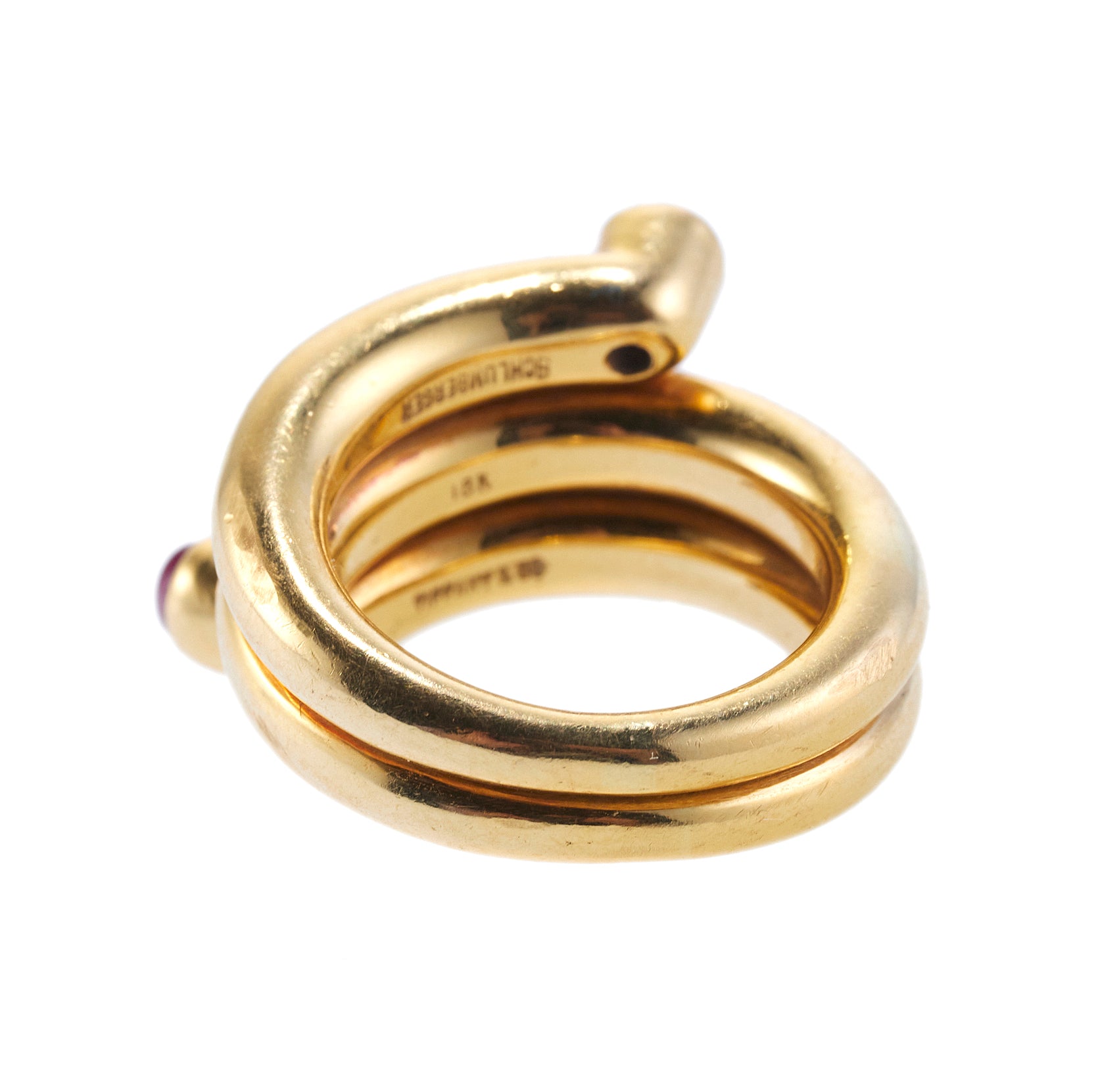 Tiffany & Co Schlumberger Ruby Gold Wrap Ring