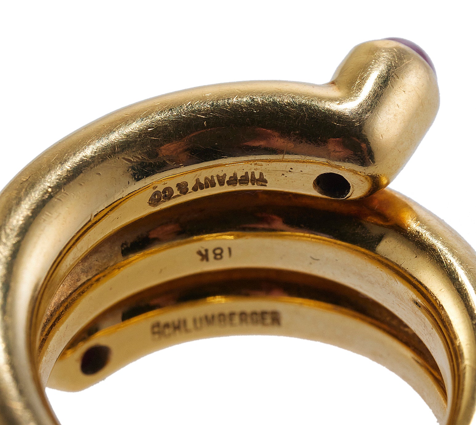 Tiffany & Co Schlumberger Ruby Gold Wrap Ring