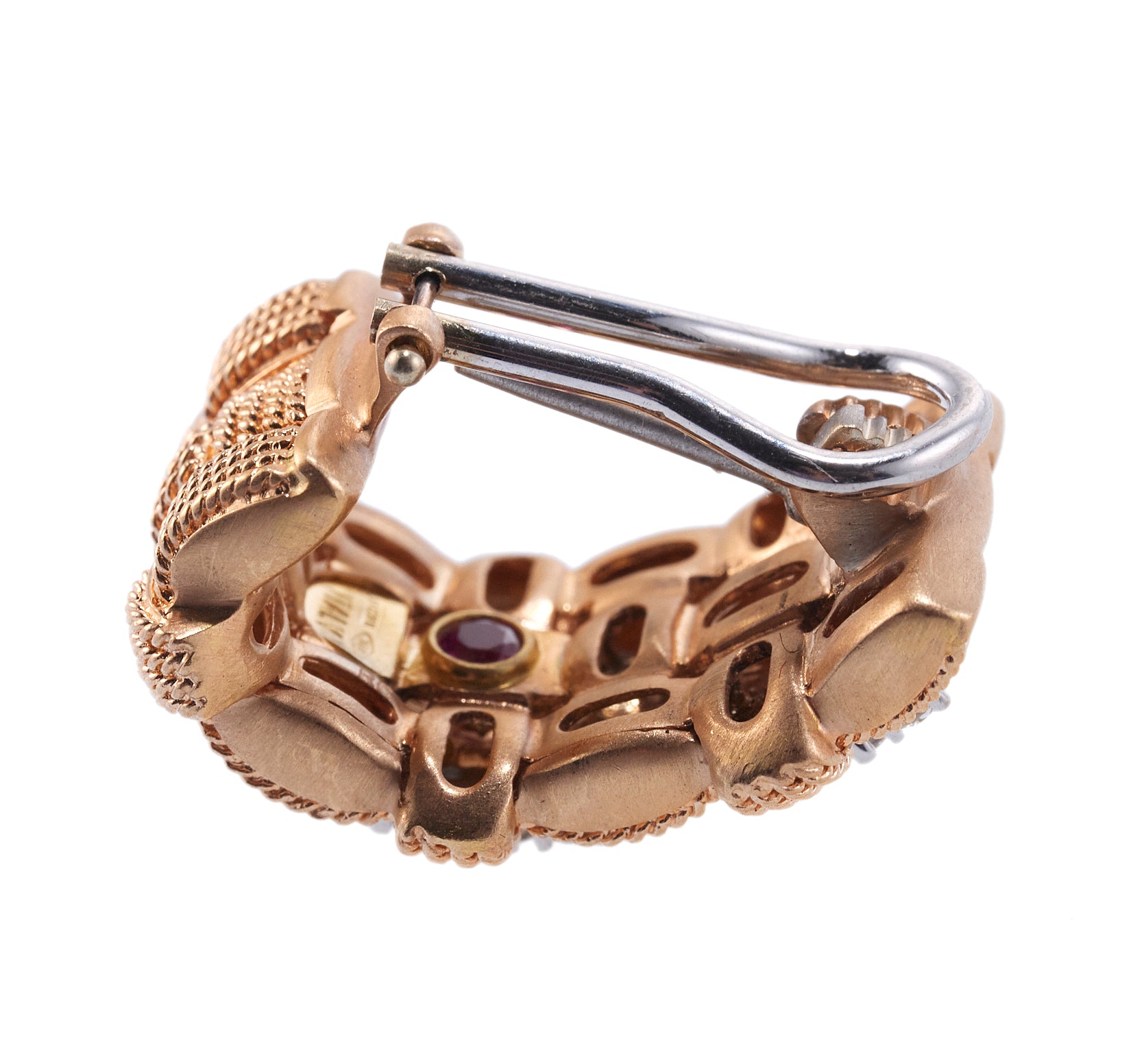 Roberto Coin Appassionata Rose Gold Diamond Large Earrings