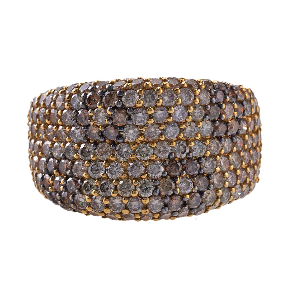 Roberto Coin Fantasia Fancy Diamond Gold Flower Ring