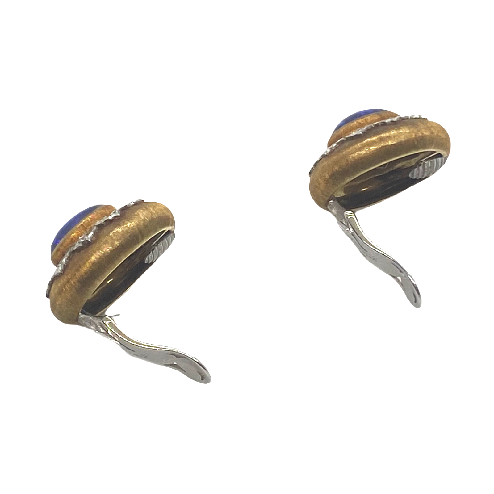 Buccellati Black Opal Diamond Gold Earrings