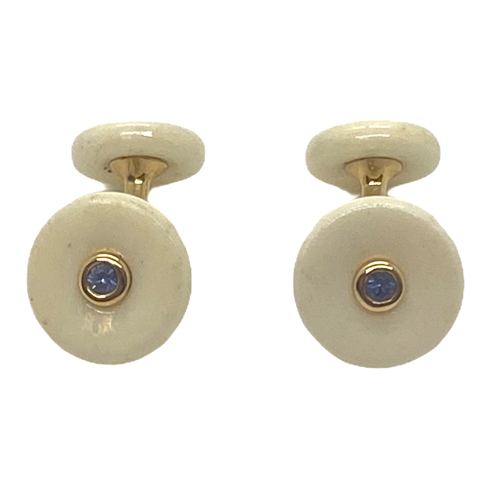 Trianon Iolite Gemstone Gold Cufflinks