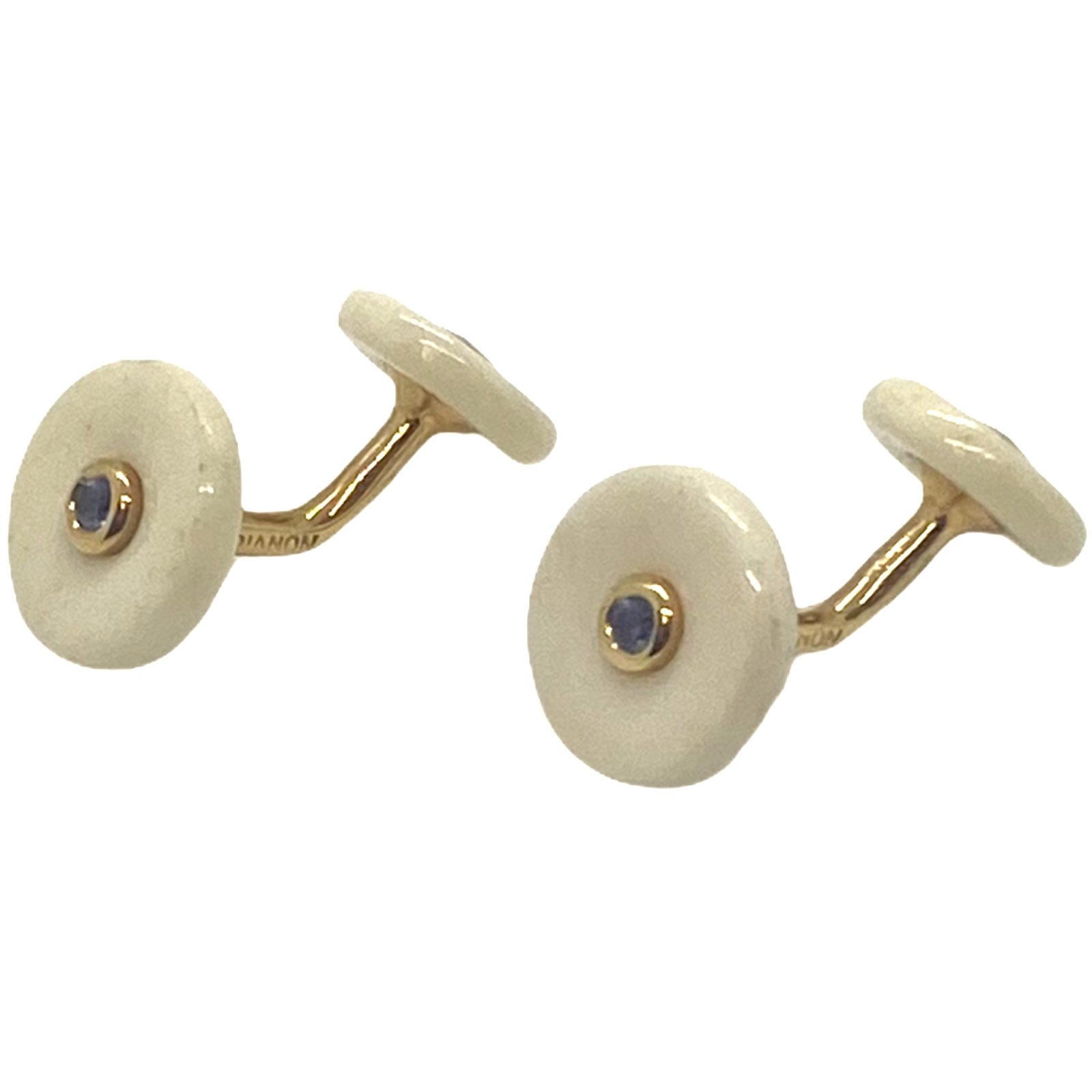 Trianon Iolite Gemstone Gold Cufflinks