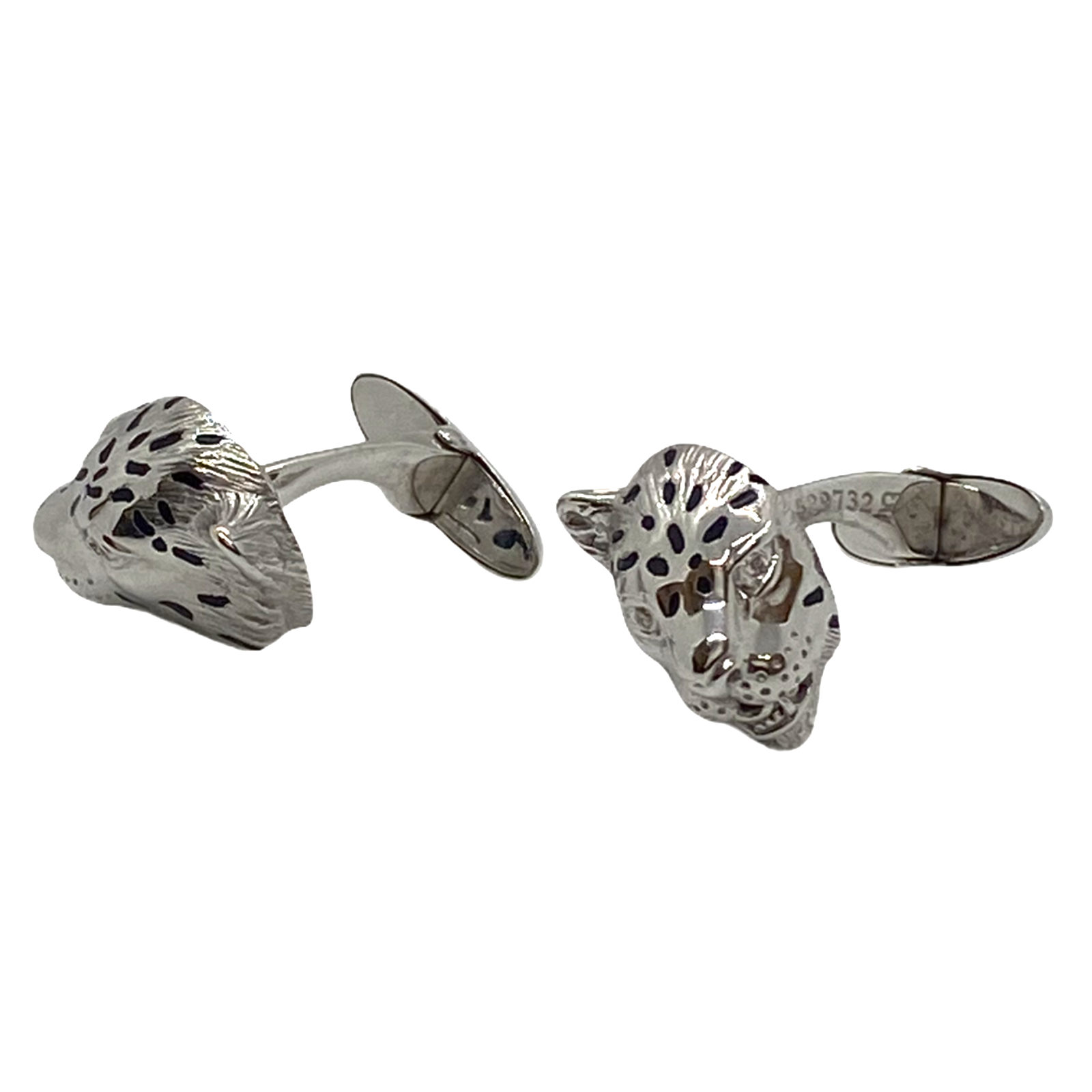 Carrera Y Carrera Bestiario Leopard Diamond 18k Gold Cufflinks