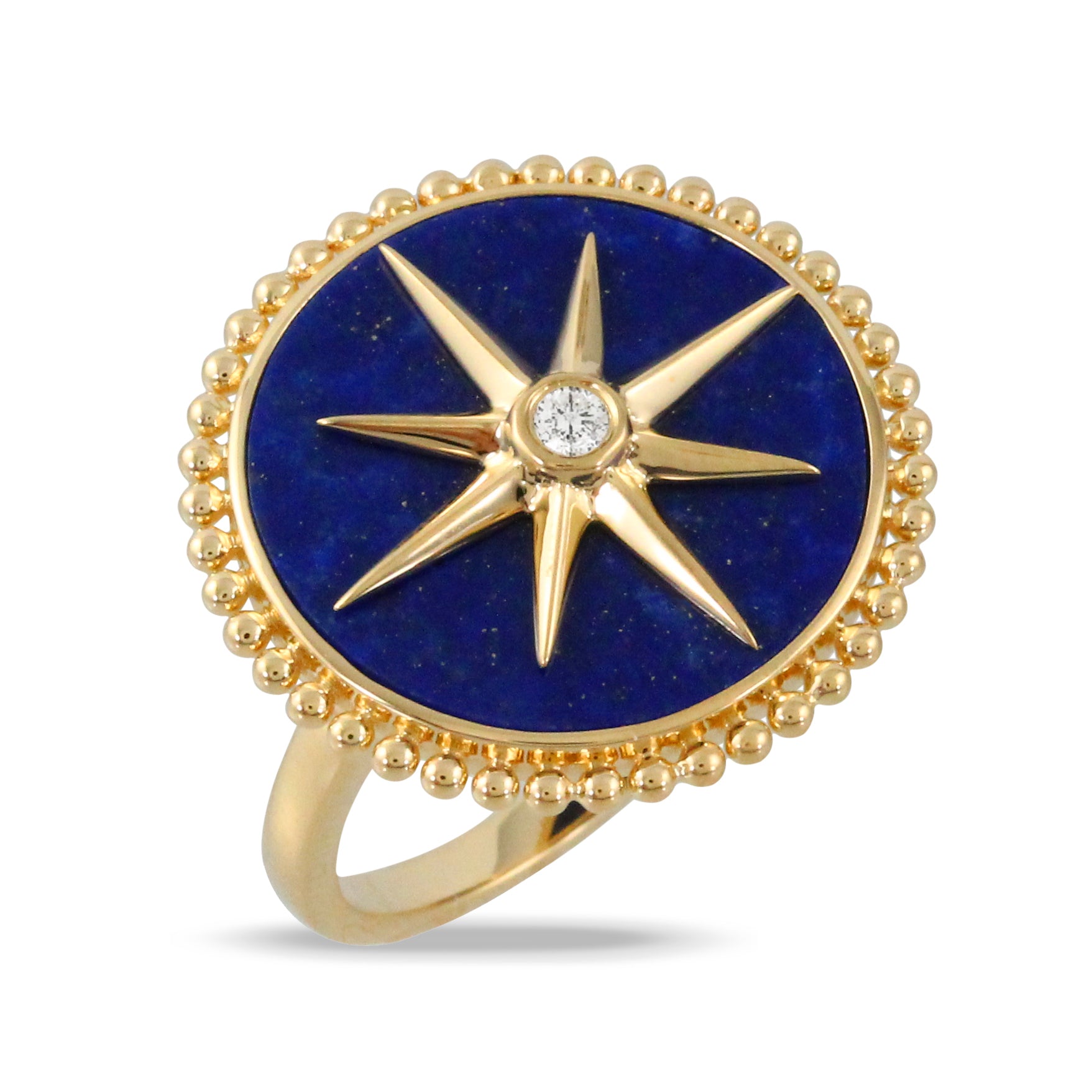 Doves Doron Paloma Gold Diamond Lapis Ring