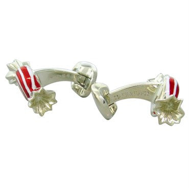 Deakin & Francis Sterling Sweet Round Swirl Candy Cufflinks - Oak Gem