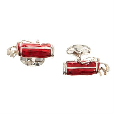 Deakin & Francis Sterling SIlver Golfer Bag Cufflinks - Oak Gem