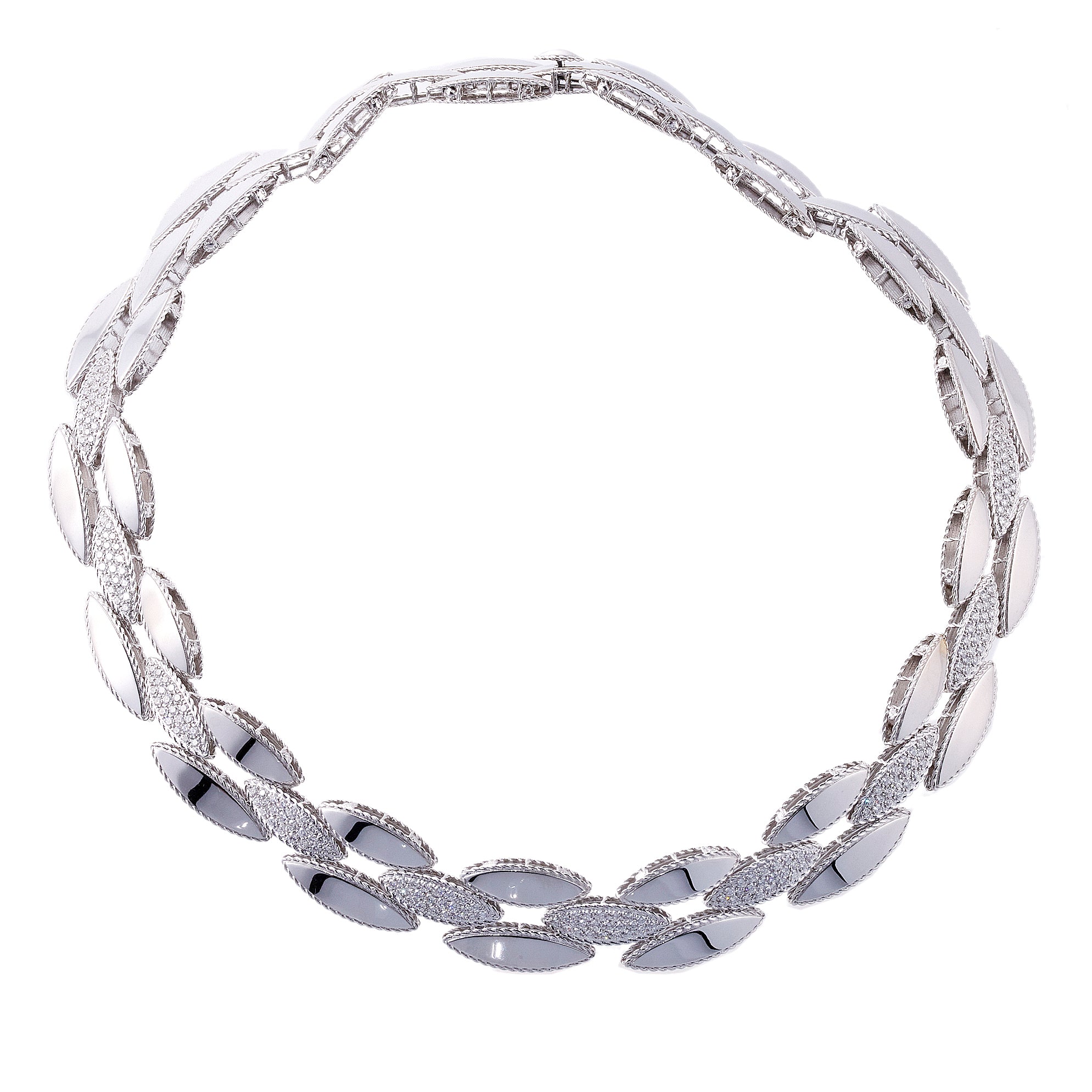 Roberto Coin Retro Choker Diamond Gold Necklace