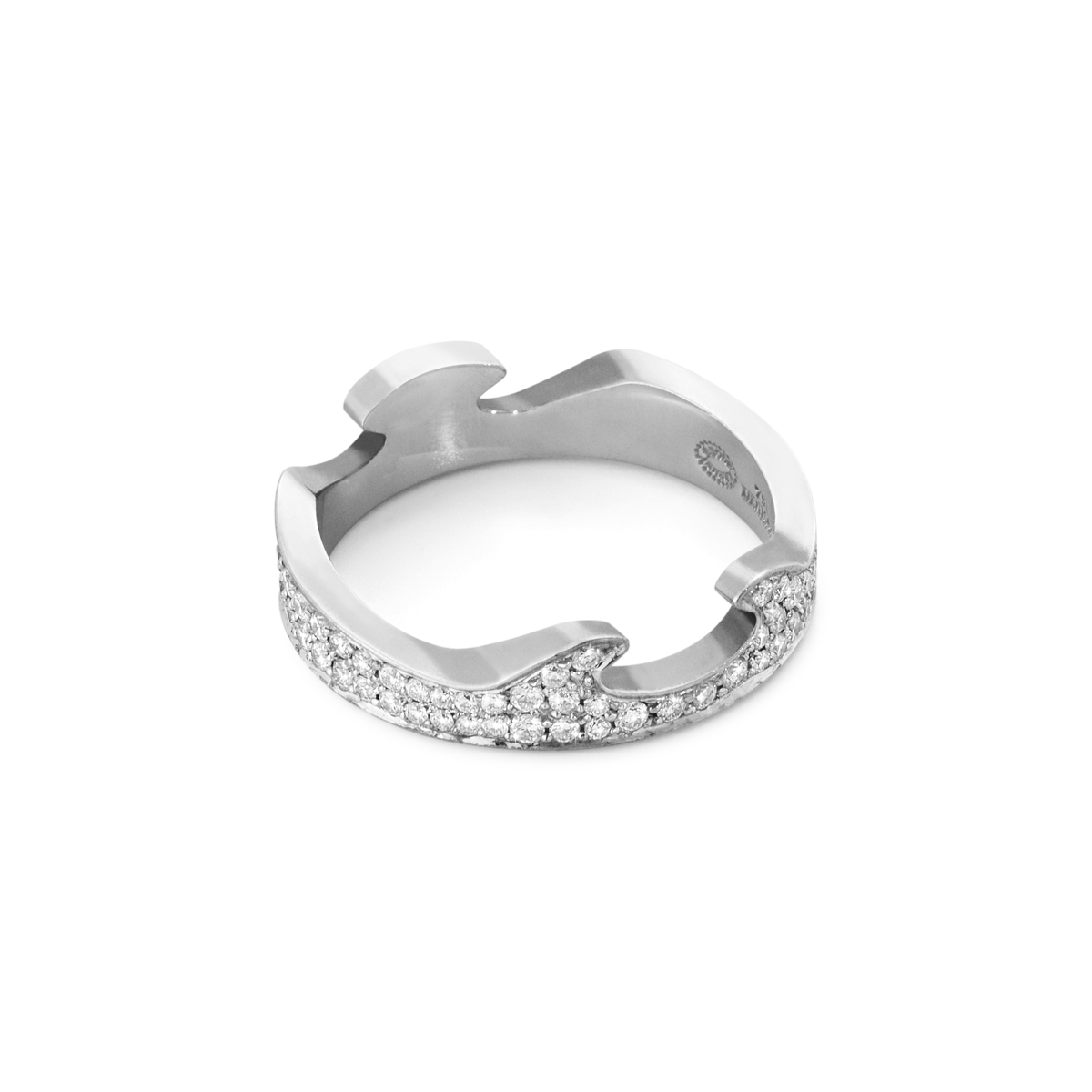 Georg Jensen Fusion Gold Diamond End Ring #1368 A