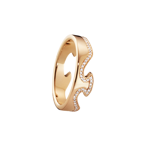 Georg Jensen Fusion Rose Gold Diamond End Ring #1371