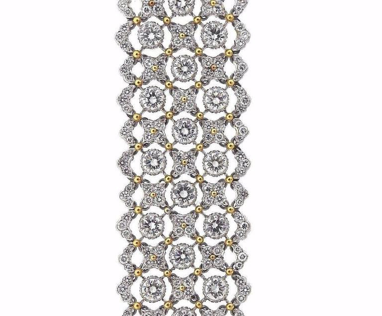Buccellati Important 19.21 Carat Diamond Gold Bracelet - Oakgem.com