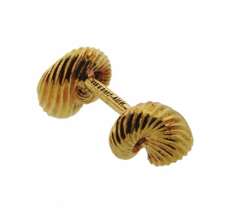 Tiffany & Co. Jean Schlumberger Diamond Gold Cufflinks - Oakgem.com