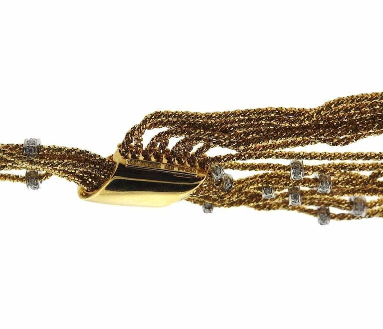 Yuri Ichihashi Sazame Gold Diamond Platinum Necklace - Oakgem.com