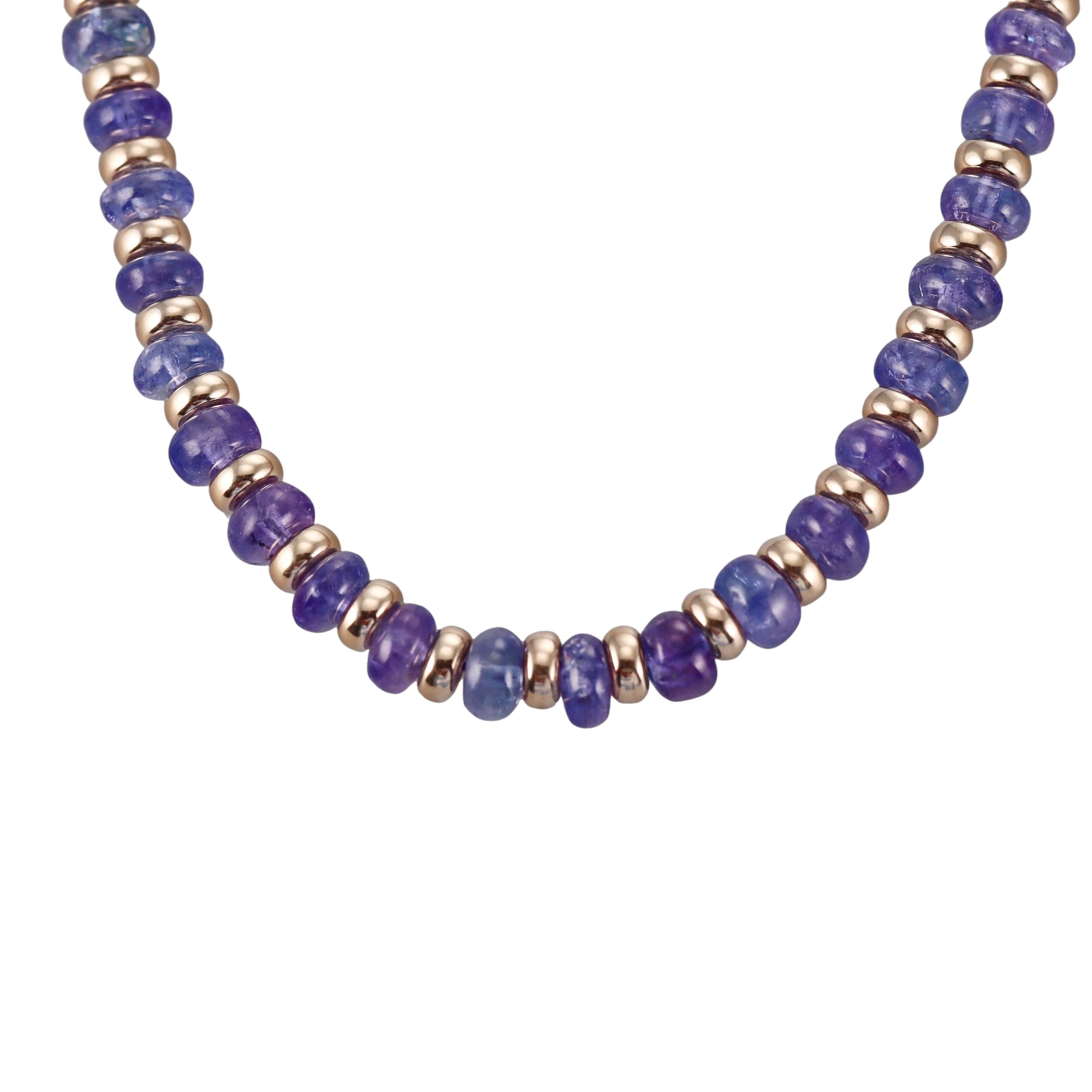 Gump's Tanzanite Bead Gold Necklace