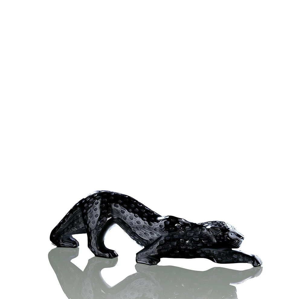 New Old Stock Lalique Motif Panthere Zeila Black I0401