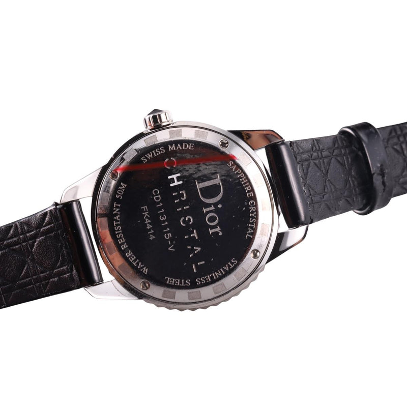 Christian Dior Christal Black Diamond Bezel Watch CD113115-V