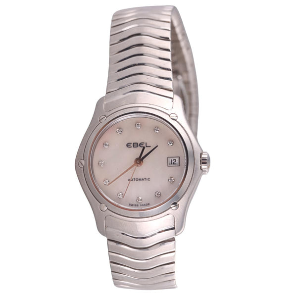 Ebel Classic Wave MOP Diamond Stainless Steel Watch E9200F