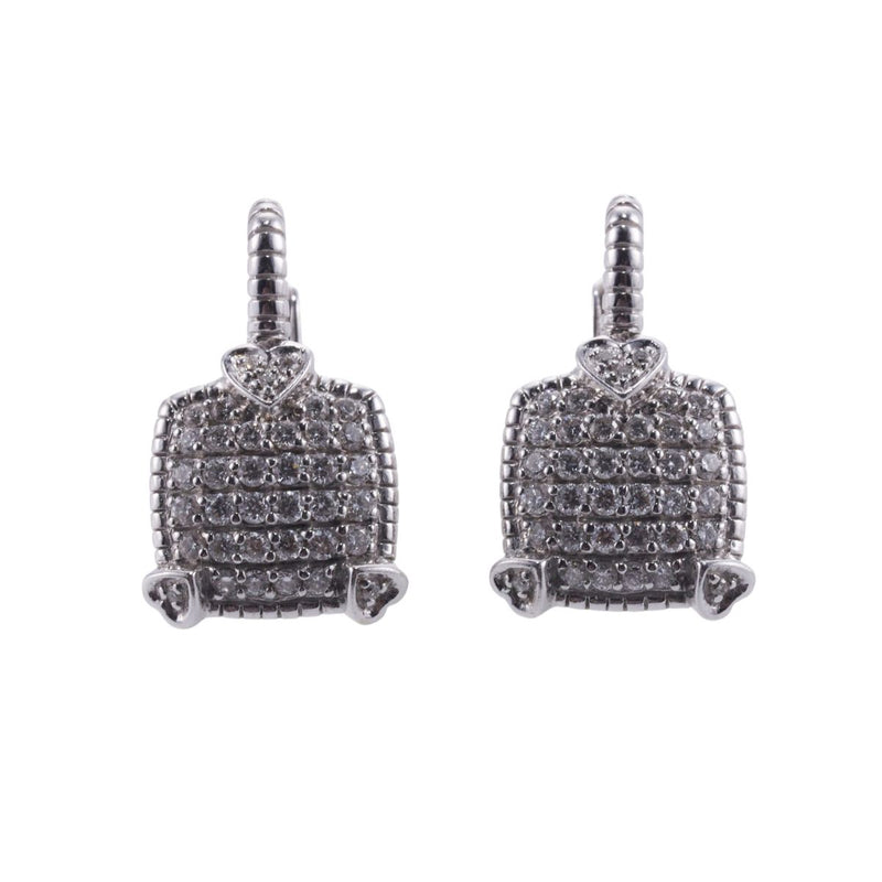 Judith Ripka Diamond Gold Earrings