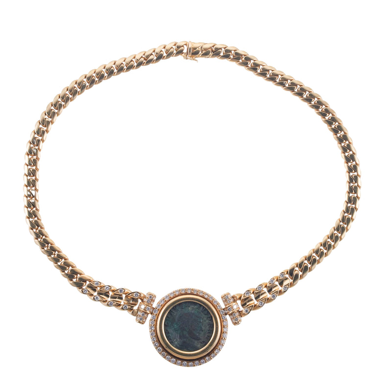 Genuine Lira Coin Necklace in 18kt Gold Over Sterling from Italy |  Ross-Simons