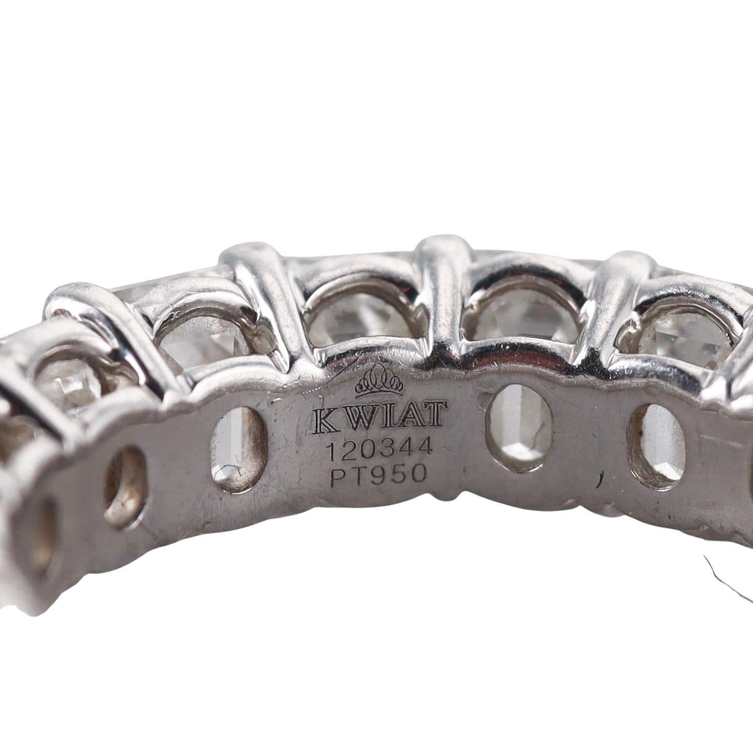 Kwiat Platinum Diamond Eternity Wedding Band Ring