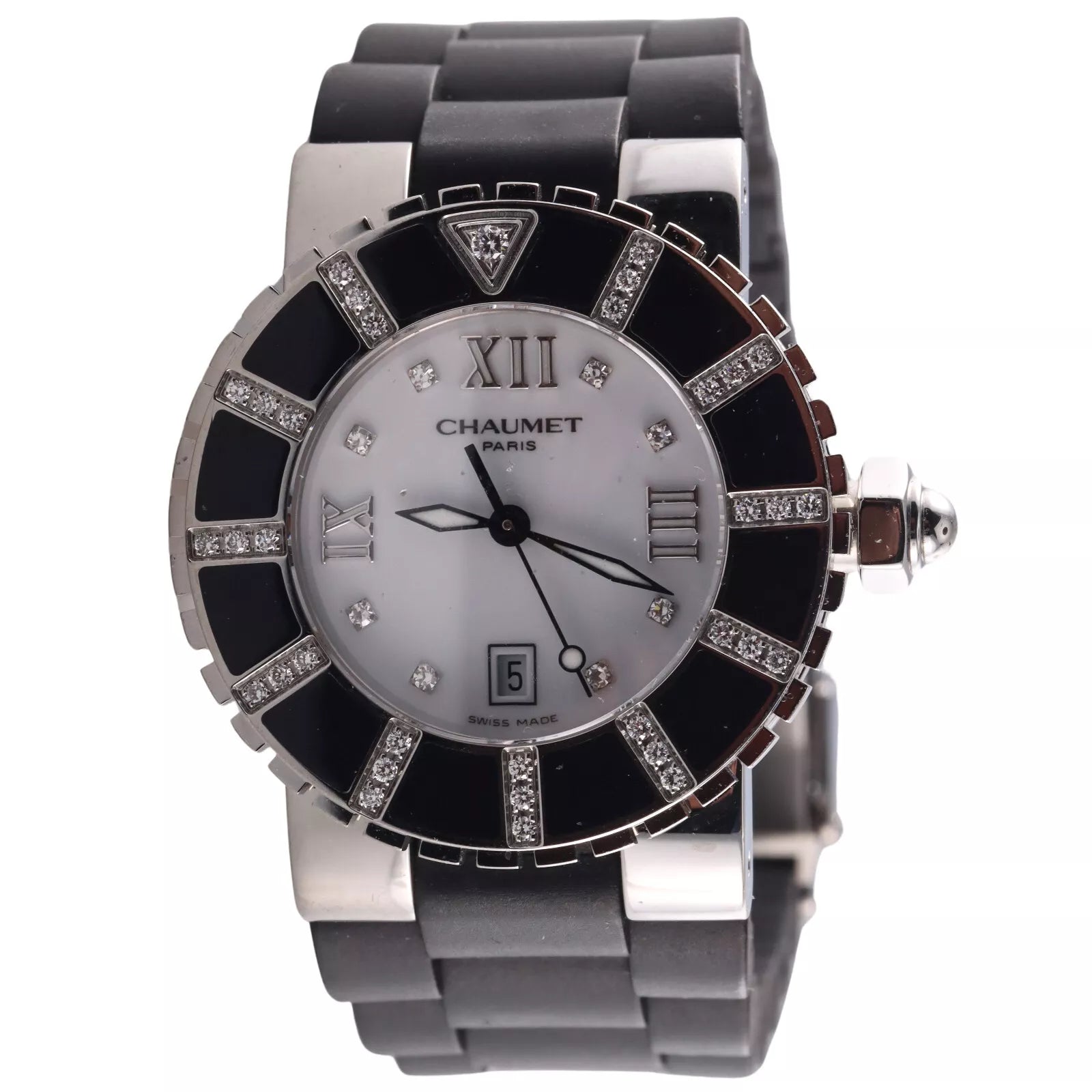 Chaumet Etanche 100 Steel Diamond Watch W17225-33F
