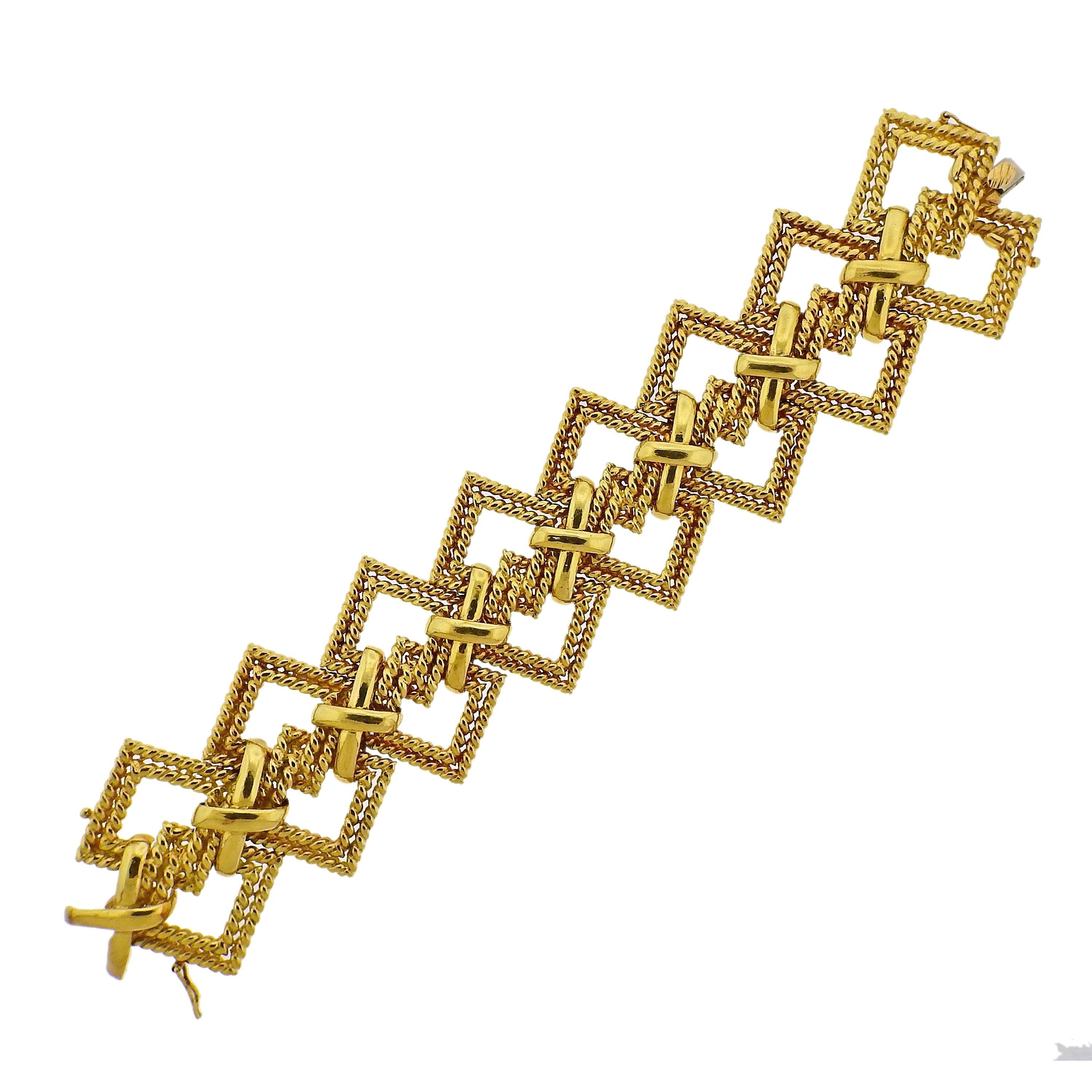 1970s Tiffany & Co Gold Wide Bracelet