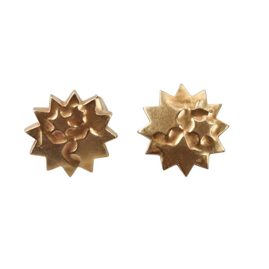Tiffany & Co Angela Cummings Gold Sun Star Earrings
