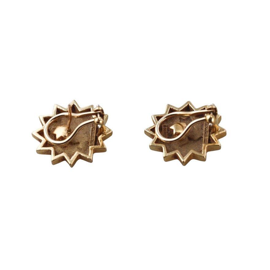 Tiffany & Co Angela Cummings Gold Sun Star Earrings
