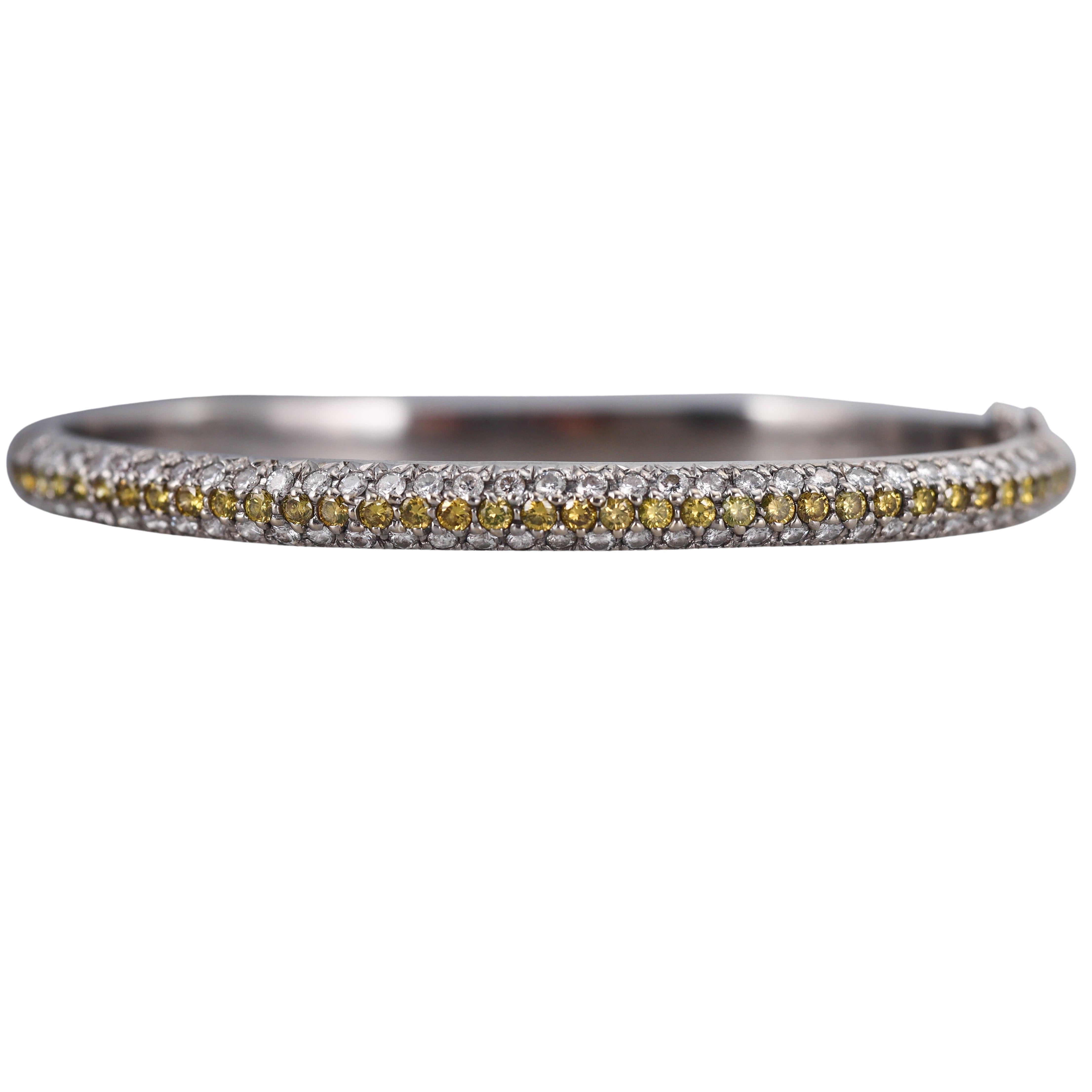 Diamond Gold Bangle Bracelet