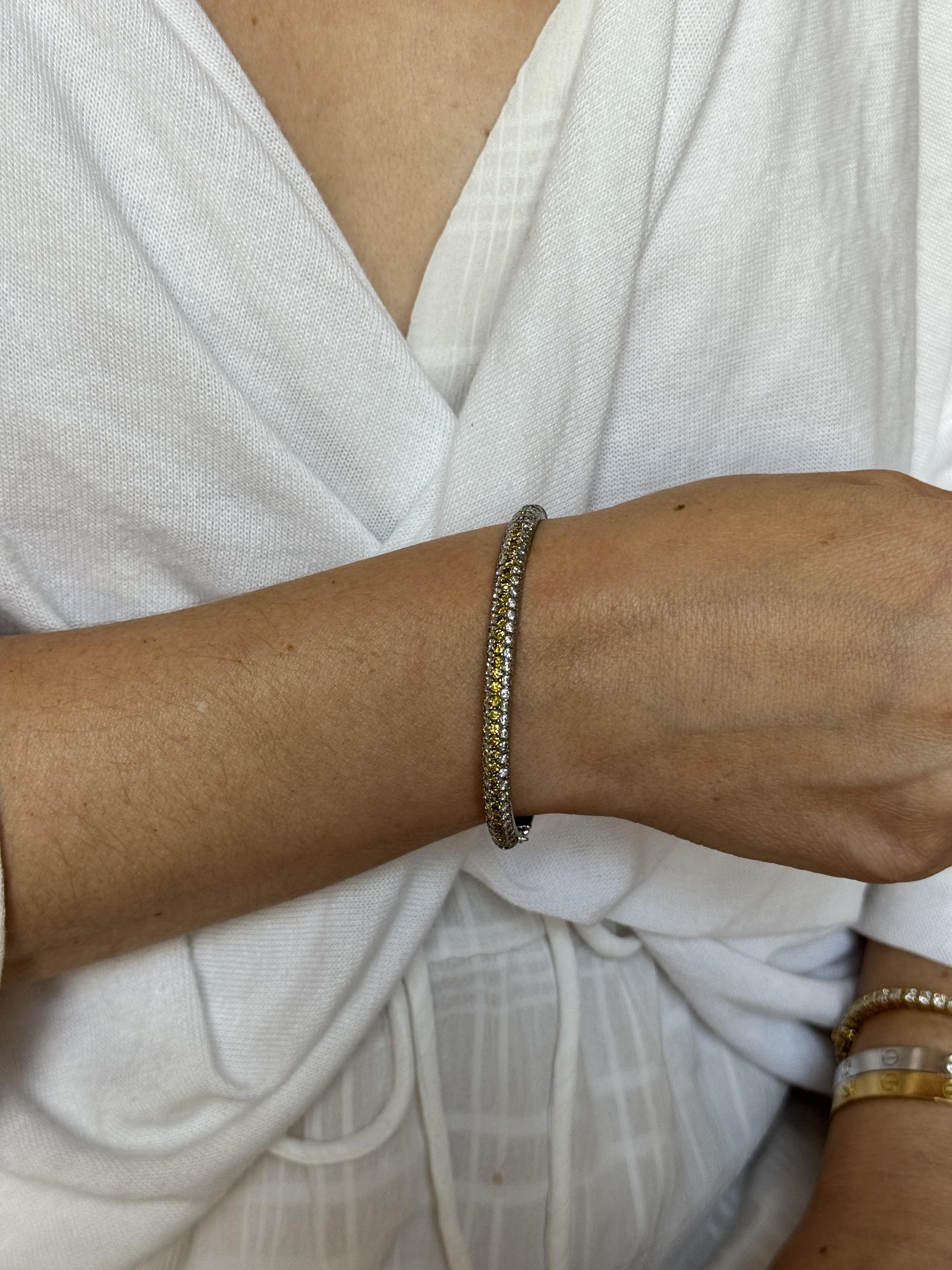 Diamond Gold Bangle Bracelet