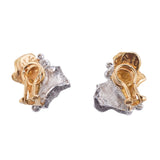 Gilbert Albert Diamond Gold Free Form Earrings